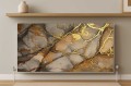 NOWOCZESNA MAGNETYCZNA Gold marble Osłona na kaloryfer NA WYMIAR