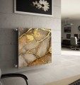 NOWOCZESNA MAGNETYCZNA Gold marble Osłona na kaloryfer NA WYMIAR