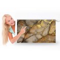NOWOCZESNA MAGNETYCZNA Gold marble Osłona na kaloryfer NA WYMIAR