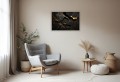 OBRAZ NA PŁÓTNIE CZARNO-ZŁOTY MARMUR ABSTRAKCJA NA ŚCIANĘ DO SALONU