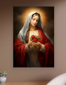 OBRAZ do salonu religijny na płótnie Portret Matka Boska Maryja 