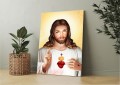 OBRAZ Religijny Najświętsze Serce Pana Jezusa IKONA CANVAS NA PŁÓTNIE