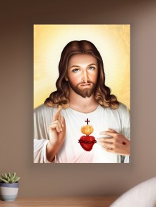OBRAZ Religijny Najświętsze Serce Pana Jezusa IKONA CANVAS NA PŁÓTNIE