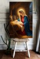 OBRAZ na płótnie Boże Narodzenie Maryja i Dzieciątko Jezus w żłobie