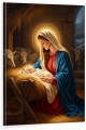 OBRAZ na płótnie Boże Narodzenie Maryja i Dzieciątko Jezus w żłobie