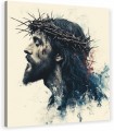 OBRAZ CANVAS RELIGIJNY portret Jezus Chrystus w koronie cierniowej