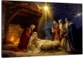  OBRAZ religijny ŚWIĘTA RODZINA BOŻE NARODZENIE W BETLEJEM TRZEJ KRÓLOWIE
