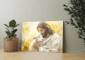  OBRAZ religijny na płótnie MIŁOSIERNY JEZUS CHRYSTUS Z OWIECZKĄ