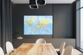  DUŻY OBRAZ polityczna mapa świata NA ŚCINAĘ DO BIURA SALONU