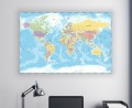  Mapa świata polityczna OBRAZ na płótnie canvas DO BIURA SALONU