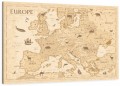  MAPA NA PŁÓTNIE OBRAZ Mapa Europy Retro DO SALONU BIURA NA ŚCIANĘ