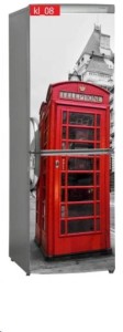 Naklejka, Okleina Laminowana na Lodówkę Londyn Budka Telefoniczna
