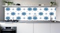 PANELE PCV SAMOPRZYLEPNE NA SCIANĘ Wzór Kwiatowe Ornamenty Blue