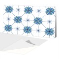 PANELE PCV SAMOPRZYLEPNE NA SCIANĘ Wzór Kwiatowe Ornamenty Blue