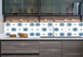 PANELE PCV SAMOPRZYLEPNE NA SCIANĘ Wzór Kwiatowe Ornamenty Blue