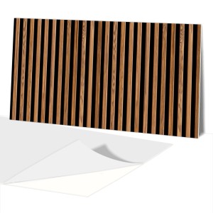 Samoprzylepny panel panele PCV na ścianę ciemne drewniane lamele