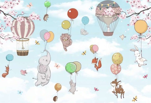 Fototapeta dla dzieci balony zwierzęta fsd141.jpg