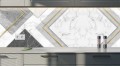 NOWOCZENY PANEL PCV SAMOPRZYLEPNY elegancki kamień złoto biały marmur