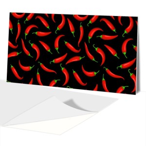 KUCHENNY PANEL PCV SAMOPRZYLEPNY na ścianę PAPRYCZKI CHILLI 