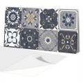 Samoprzylepny panel panele PCV ciemne kafelki patchwork wzór kwiaty