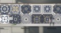 Samoprzylepny panel panele PCV ciemne kafelki patchwork wzór kwiaty