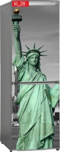 Naklejka, Okleina Laminowana na Lodówkę Statua Wolności