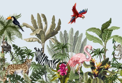 Fototapeta dla dzieci dzungla zwierzęta fsd124