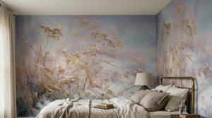 Tapeta kwiaty łąka Nuvola BOHO fototapeta na ścianę do salonu sypialni