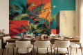 FOTOTAPETA tapeta tropikalne liście do jadalni HAVANA na ścianę art deco