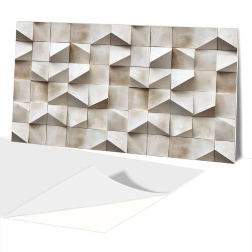 PANELE PCV NOWOCZENY GENOMETRYCZNY WZÓR KAFLE BETON 3D 