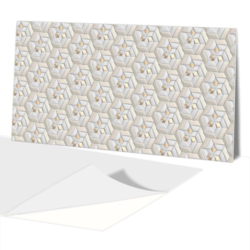Panele ścienne pcv samoprzylepne mural gresowy rombus elegancja 3D