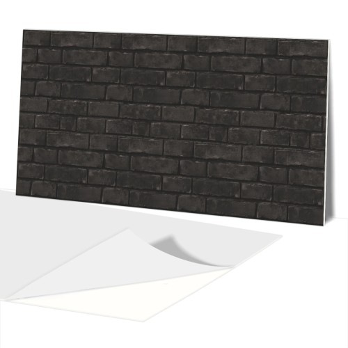 Panel ścienny pcv samoprzylepny CIEMNA CEGIEŁKA loft desing