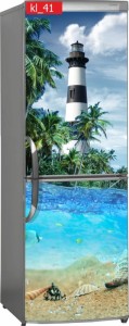 Naklejka, Okleina Laminowana na Lodówkę Latarnia Morska Tropiki