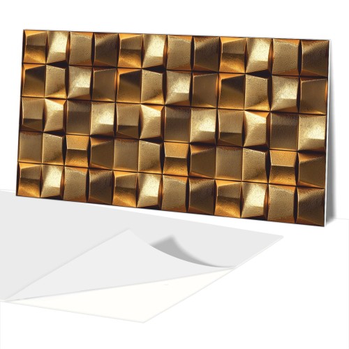 PANEL PCV SAMOPRZYLEPNY dekoracyjny złote abstrakcyjne płytki 3d