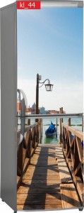 Naklejka, Okleina Laminowana na Lodówkę Molo Łódka