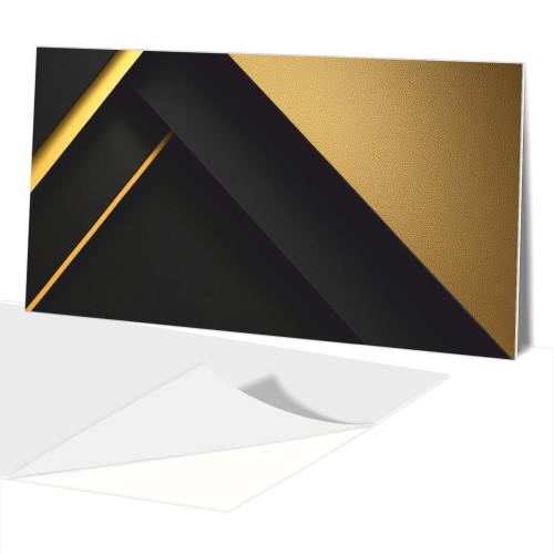 Samoprzylepny panel PCV na ścianę winylowy ELEGANCKI CZARNY MINIMALIZM