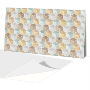Samoprzylepny panel PCV z geometrycznym wzorem kostki 3D