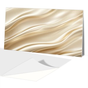 Samoprzylepny panel PCV nowoczesny do salonu WAVES beżowe fale elegancja