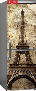Naklejka, Okleina Laminowana na Lodówkę Wieża Eiffla Abstrakcja 