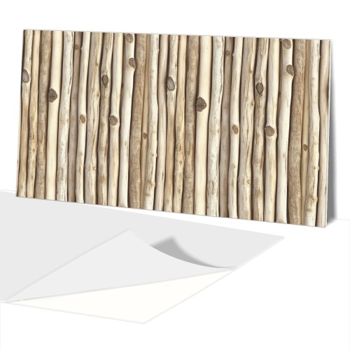 Samoprzylepny panel PCV na ścianę  DREWNO naturalne pnie drzew