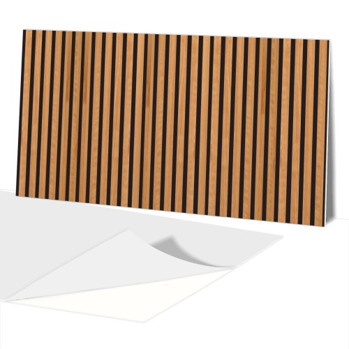 Panel PCV na ścianę SAMOPRZYLEPNY WINYL lamele deski drewno