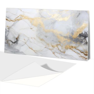 Panel PCV na ścianę SAMOPRZYLEPNY WINYL szary pozłacany marmur 