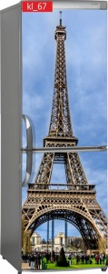 Naklejka, Okleina Laminowana na Lodówkę Wieża Eiffla
