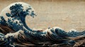 Fototapeta nowoczesna do salonu FALE Ocean Japoński Styl Vintage