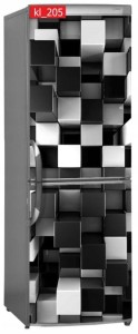 Naklejka, Okleina Laminowana na Lodówkę Sześciany 3D Metal