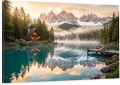OBRAZ NA PŁÓTNIE ŚCIANĘ GÓRY ALPY NATURA WIDOK DO SYPIALNI SALONU KUCHN