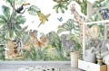Fototapeta dla dzieci jungla zwierzeta fsd170