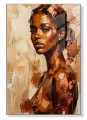 obraz Kobieta naga etniczna w Złocie Abstrakcyjny Portret Afro