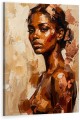 obraz Kobieta naga etniczna w Złocie Abstrakcyjny Portret Afro