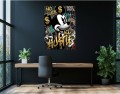 Ekskluzywny Obraz Kobieta seksowna w Masce Myszki, Modern Pop Art –Złote Detale, Glamour Street Art, Luxury Wall Art – Edycja Premium | Sztuka Nowoczesna i Pop-Art (1)
